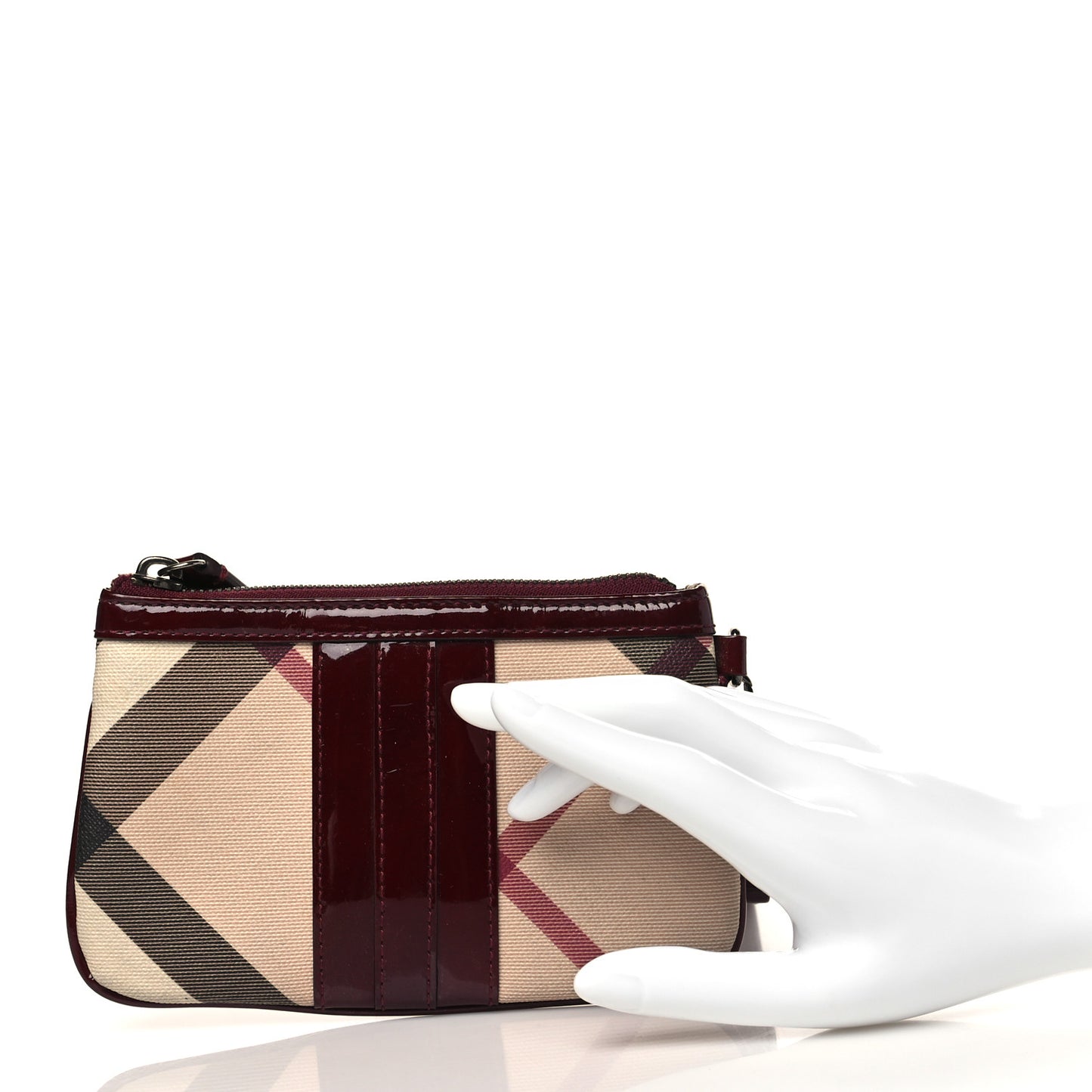 Supernova Check Wristlet Berry Red