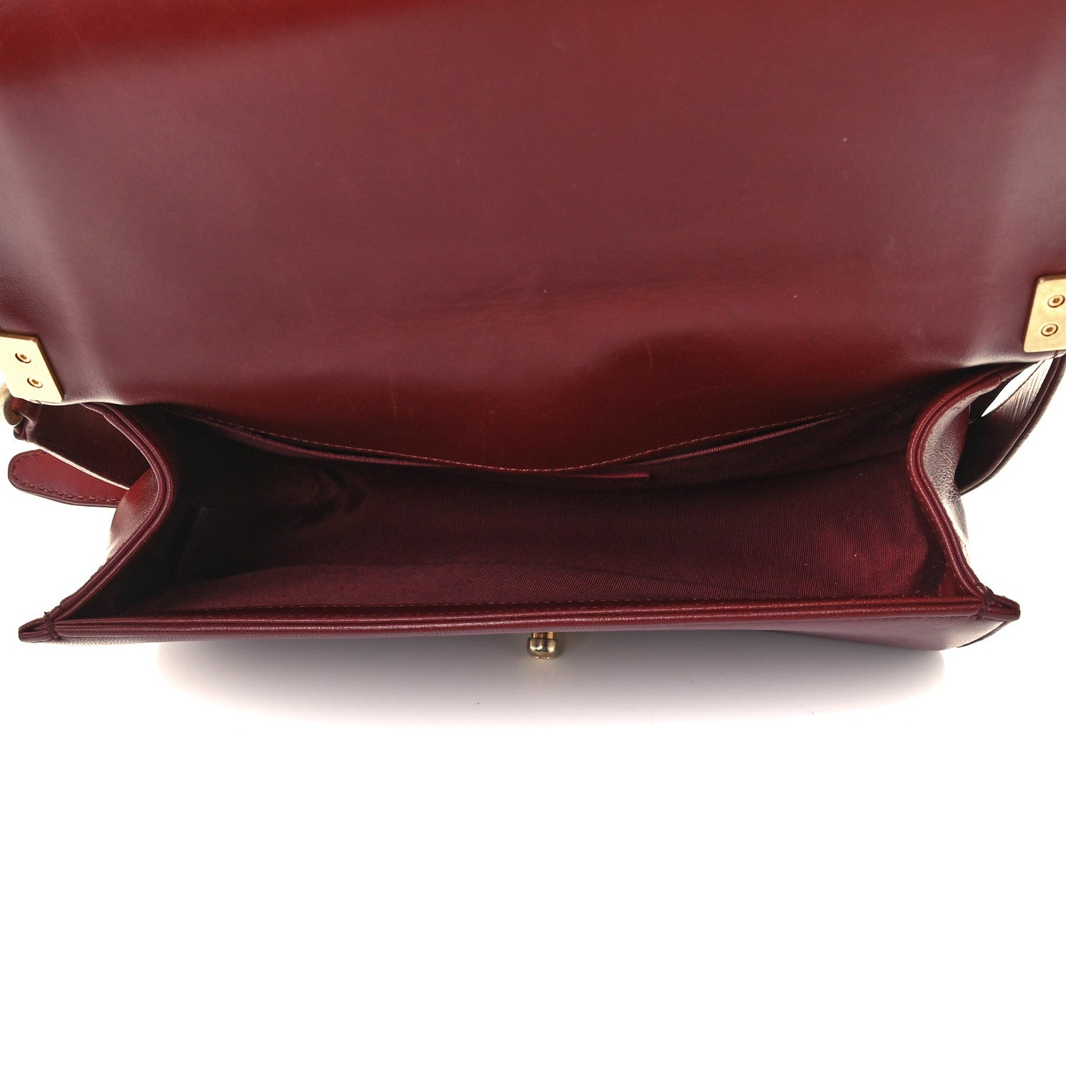 Chanel Lambskin Quilted Medium Boy Flap Burgundy 5 of 12