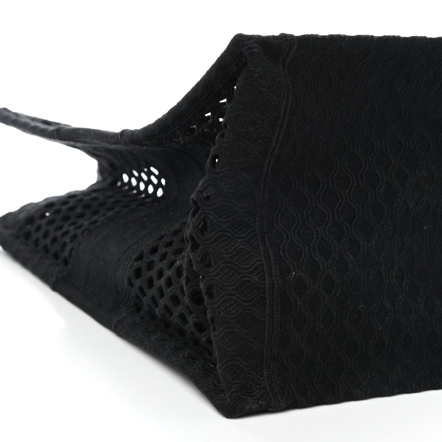 Christian Dior Mesh Embroidered Book Tote Black 7 of 8