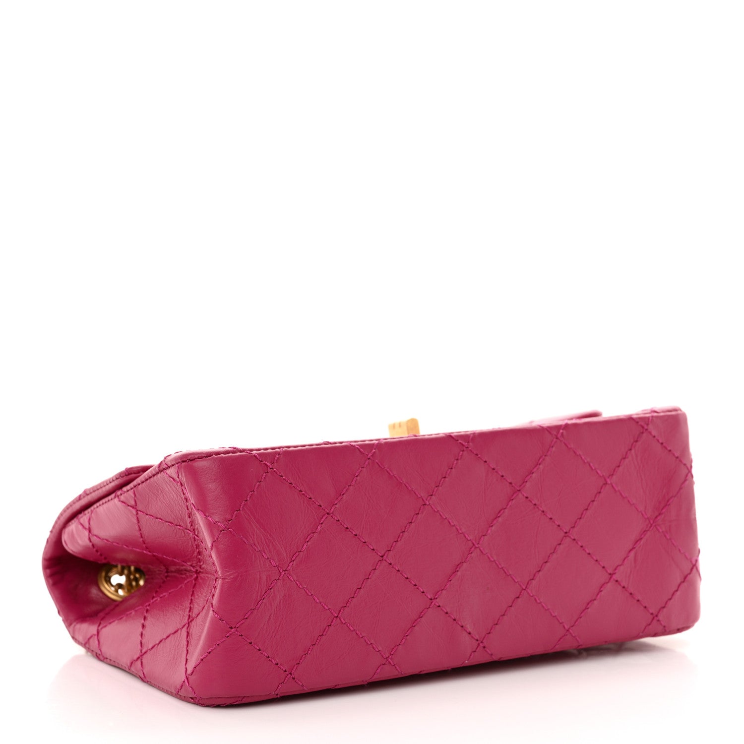 Chanel Aged Calfskin Quilted 2.55 Reissue Mini Flap Fuchsia 4 of 12
