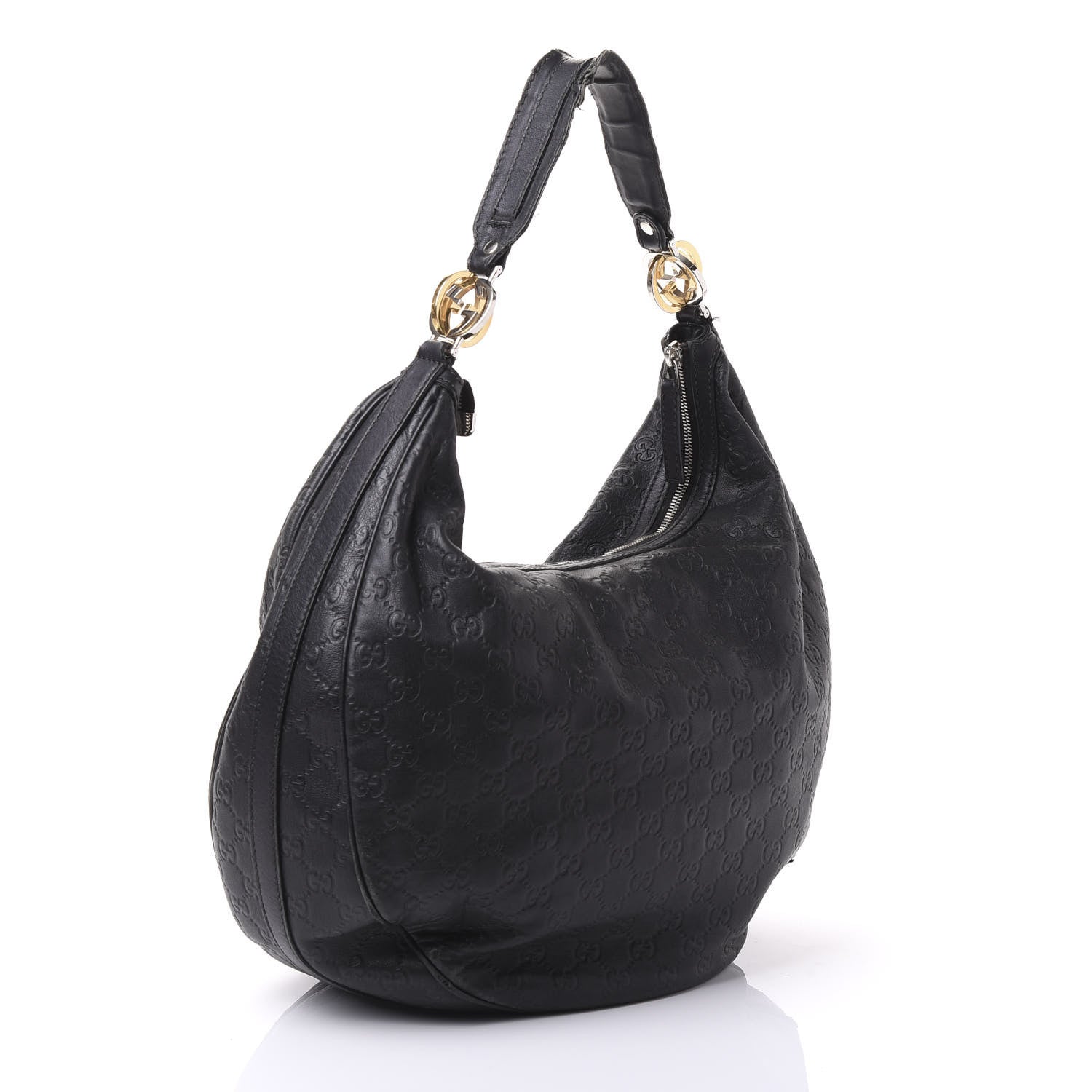 Gucci Guccissima Large GG Twins Hobo Black 2 of 11