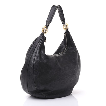 Gucci Guccissima Large GG Twins Hobo Black 2 of 11