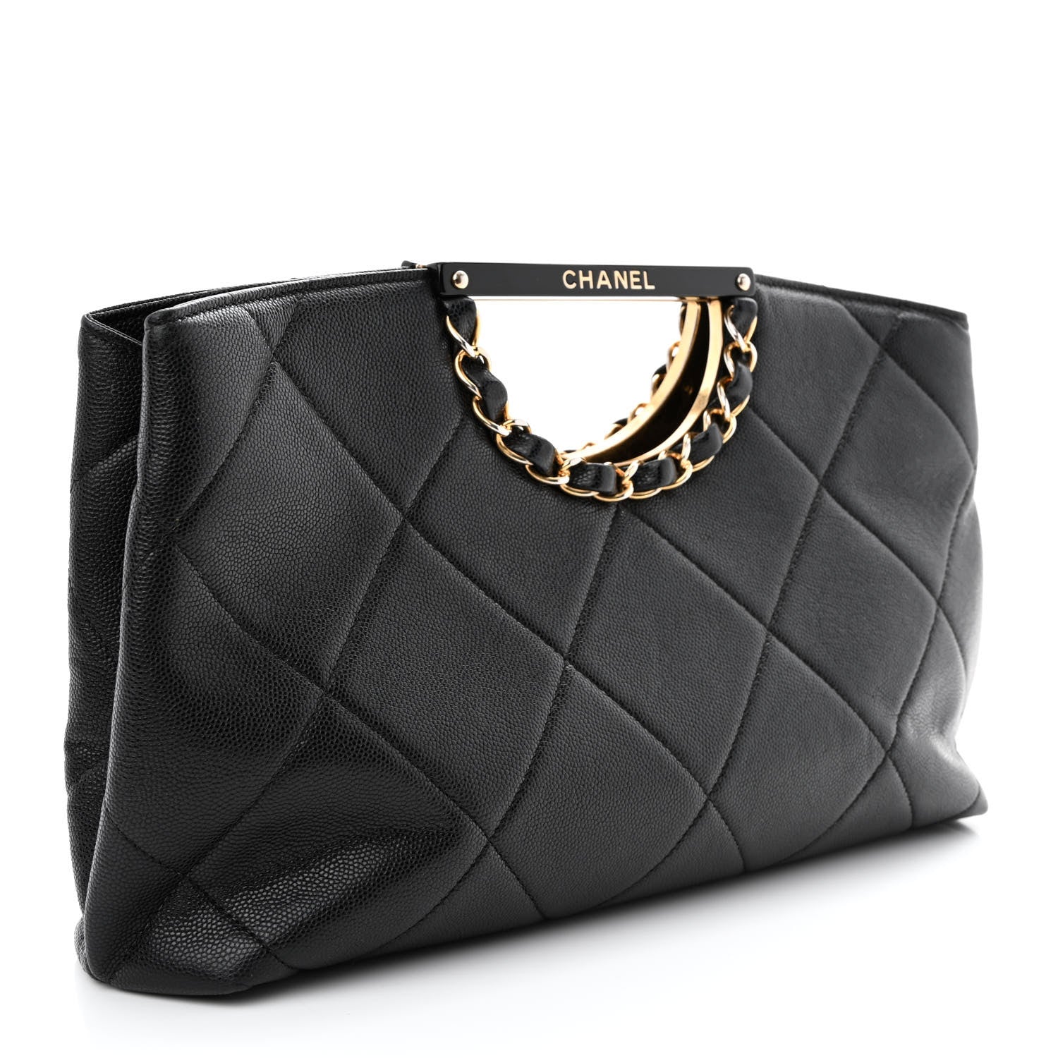 Chanel Caviar Quilted A Real Catch Clutch Black 2 of 10