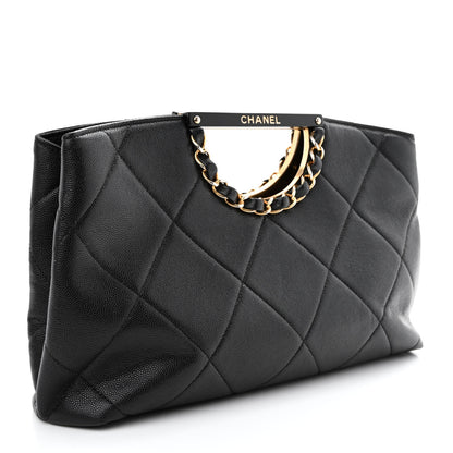Chanel Caviar Quilted A Real Catch Clutch Black 2 of 10