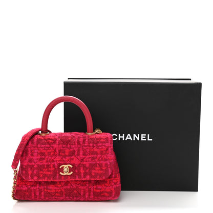 Chanel Tweed Mini Coco Handle Flap Fuchsia 11 of 11