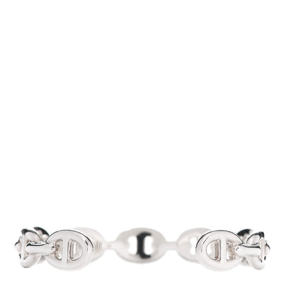 Hermes Sterling Silver MM Chaine d'Ancre Enchainee Cuff Bracelet SH 3 of 6