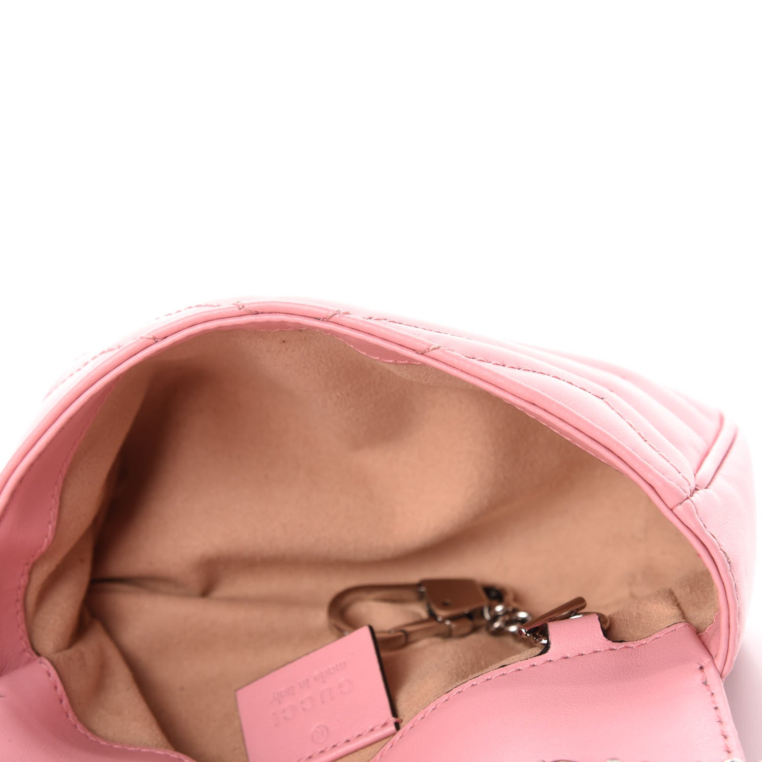 Gucci Calfskin Matelasse Super Mini GG Marmont Shoulder Bag Wild Rose 5 of 11