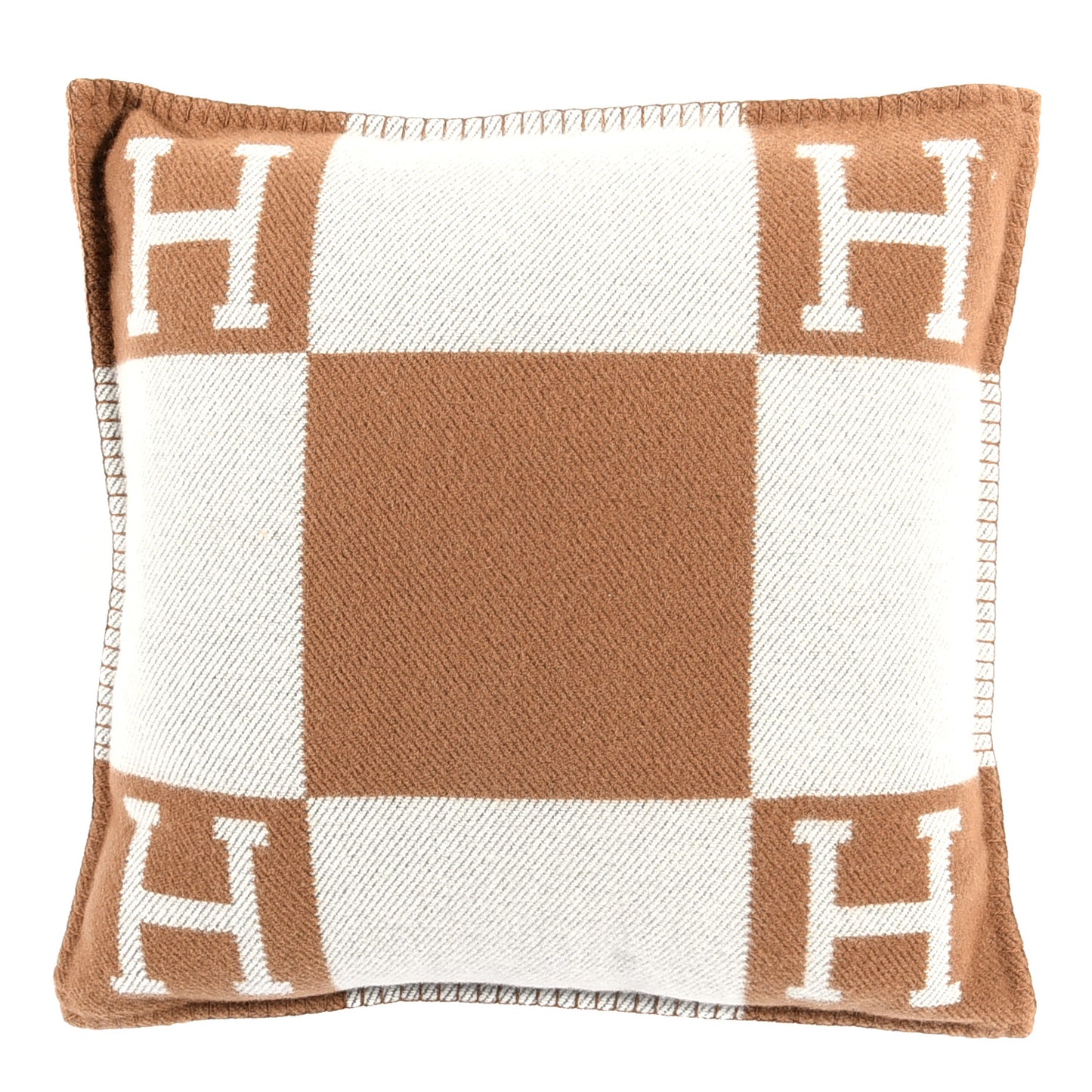 Wool Cashmere Avalon Pillow PM Ecru Camel
