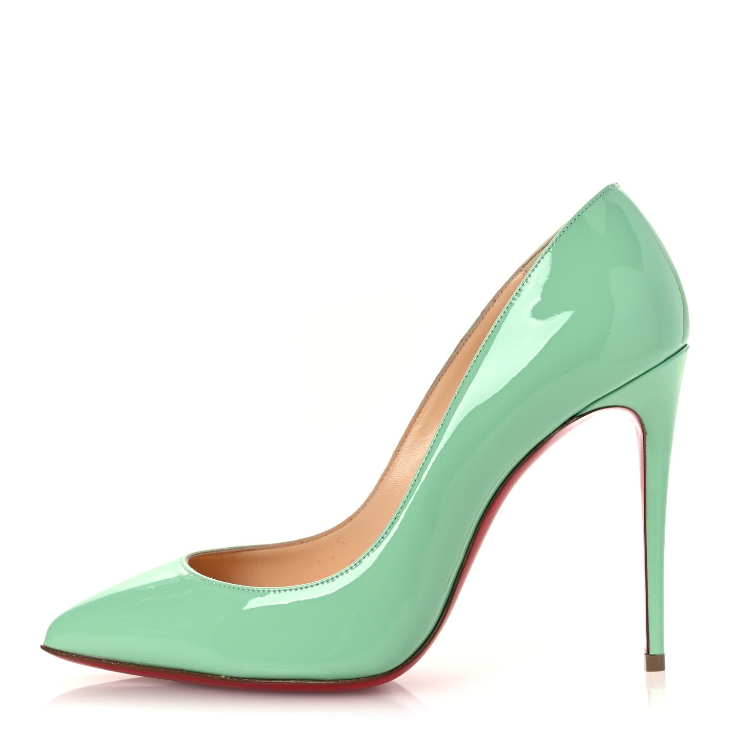Christian Louboutin Patent Pigalle Follies 100 Pumps 36.5 Opal 1 of 11