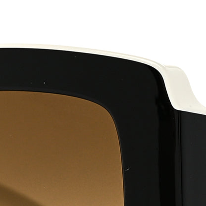Chanel Acetate Square Sunglasses 6059 Black White 7 of 10