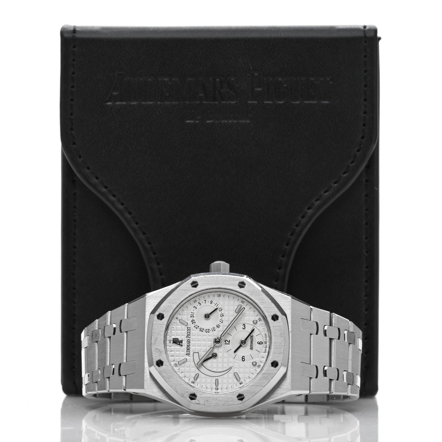 Audemars Piguet Stainless Steel 36mm Royal Oak Dual Time Automatic Watch White 25730ST 5 of 5