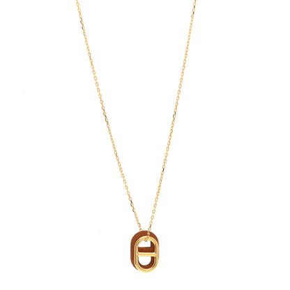 Hermes Swift O'Maillon Pendant Necklace Gold 1 of 7