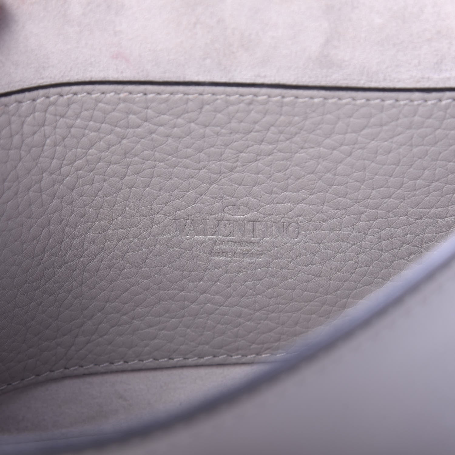 Valentino Garavani Pebbled Calfskin Medium Rockstud Flip Lock Crossbody Bag Pastel Grey 5 of 10