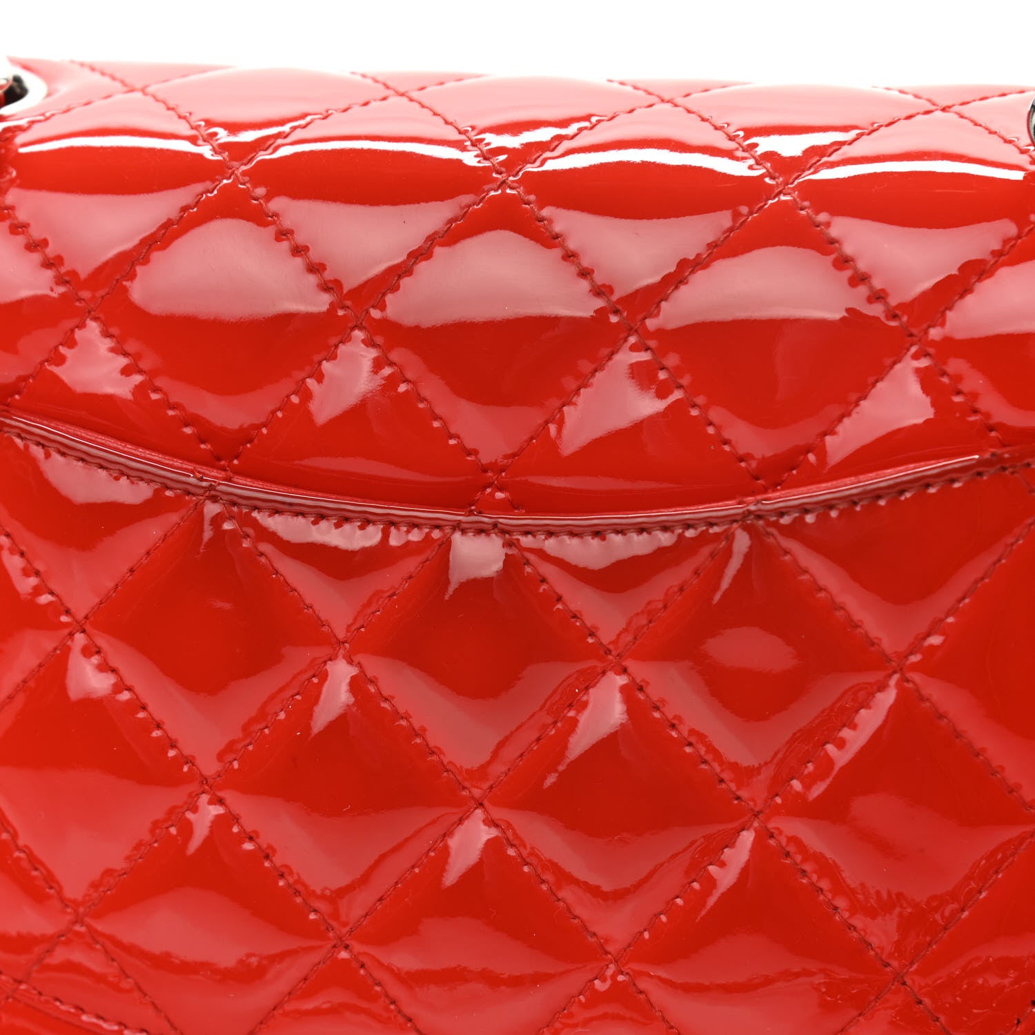 Chanel Patent Calfskin Quilted Mini Rectangular Flap Red 10 of 11