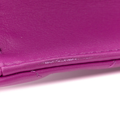 Chanel Calfskin Quilted Mini Dual Handle Chain Flap Bag Purple 12 of 14