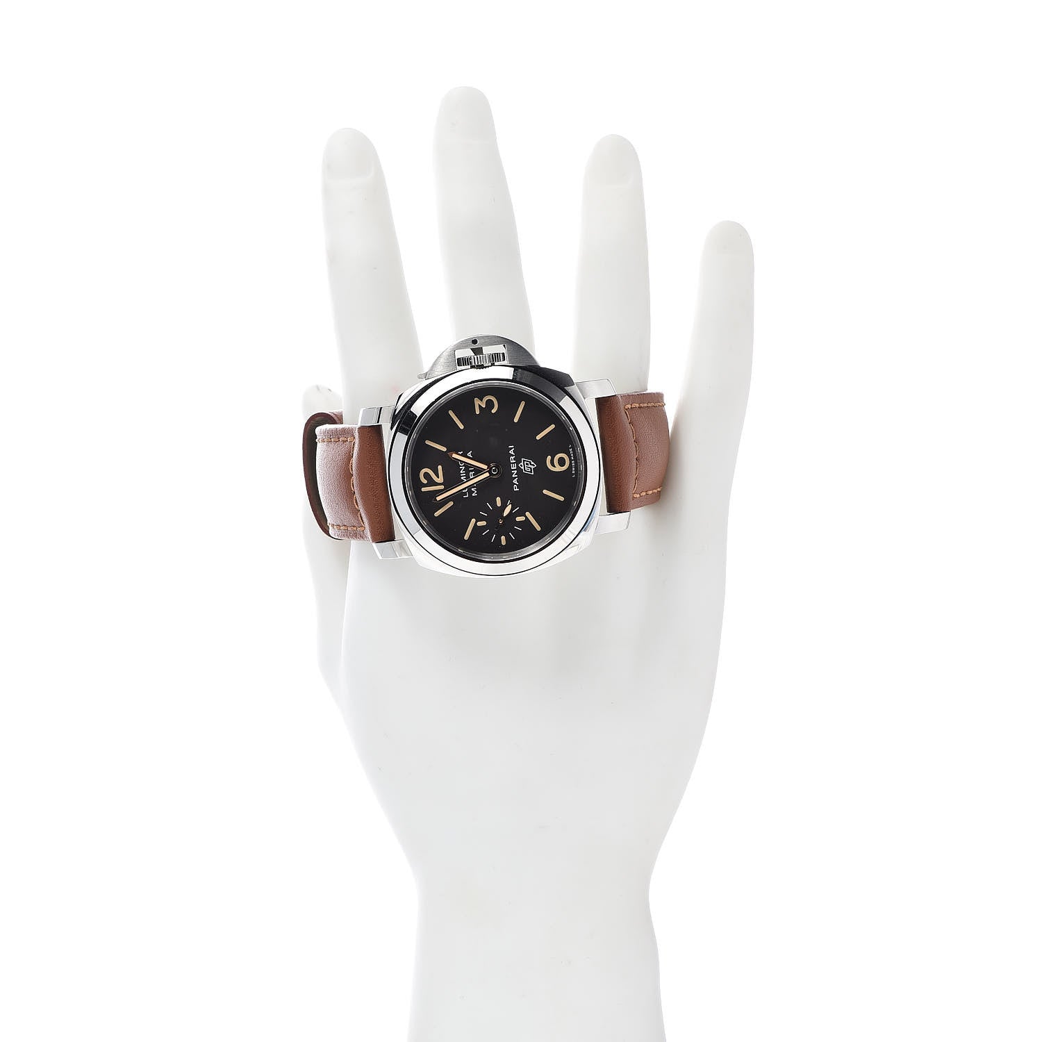 Panerai Stainless Steel Calfskin 44mm Luminor Marina Base Logo Manual Winding Watch Black PAM00632 2 of 12