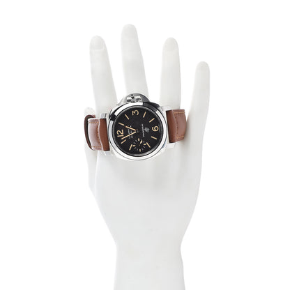 Panerai Stainless Steel Calfskin 44mm Luminor Marina Base Logo Manual Winding Watch Black PAM00632 2 of 12