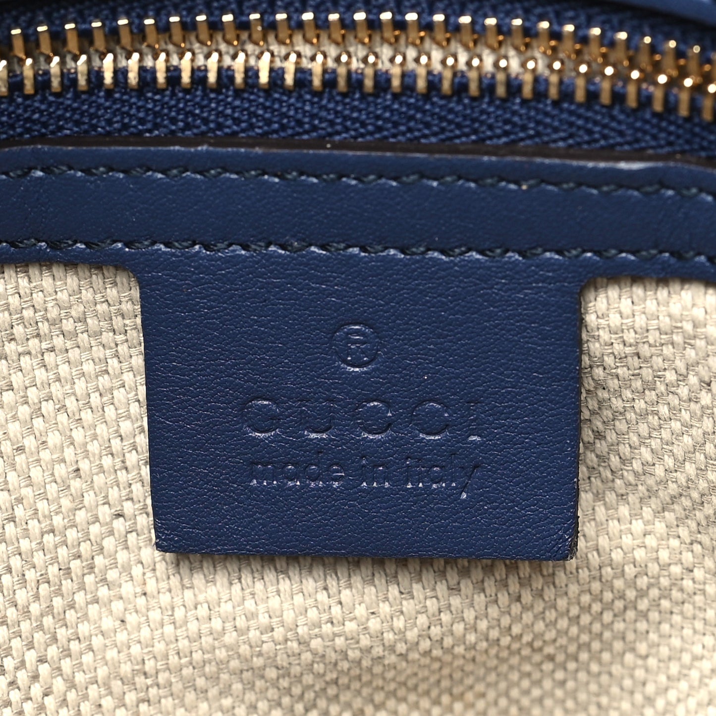 Patent Small Soho Shoulder Bag Navy