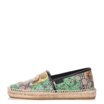 Gucci GG Supreme Monogram Bengal Mens Espadrilles 6 Beige Crop Yard 1 of 10