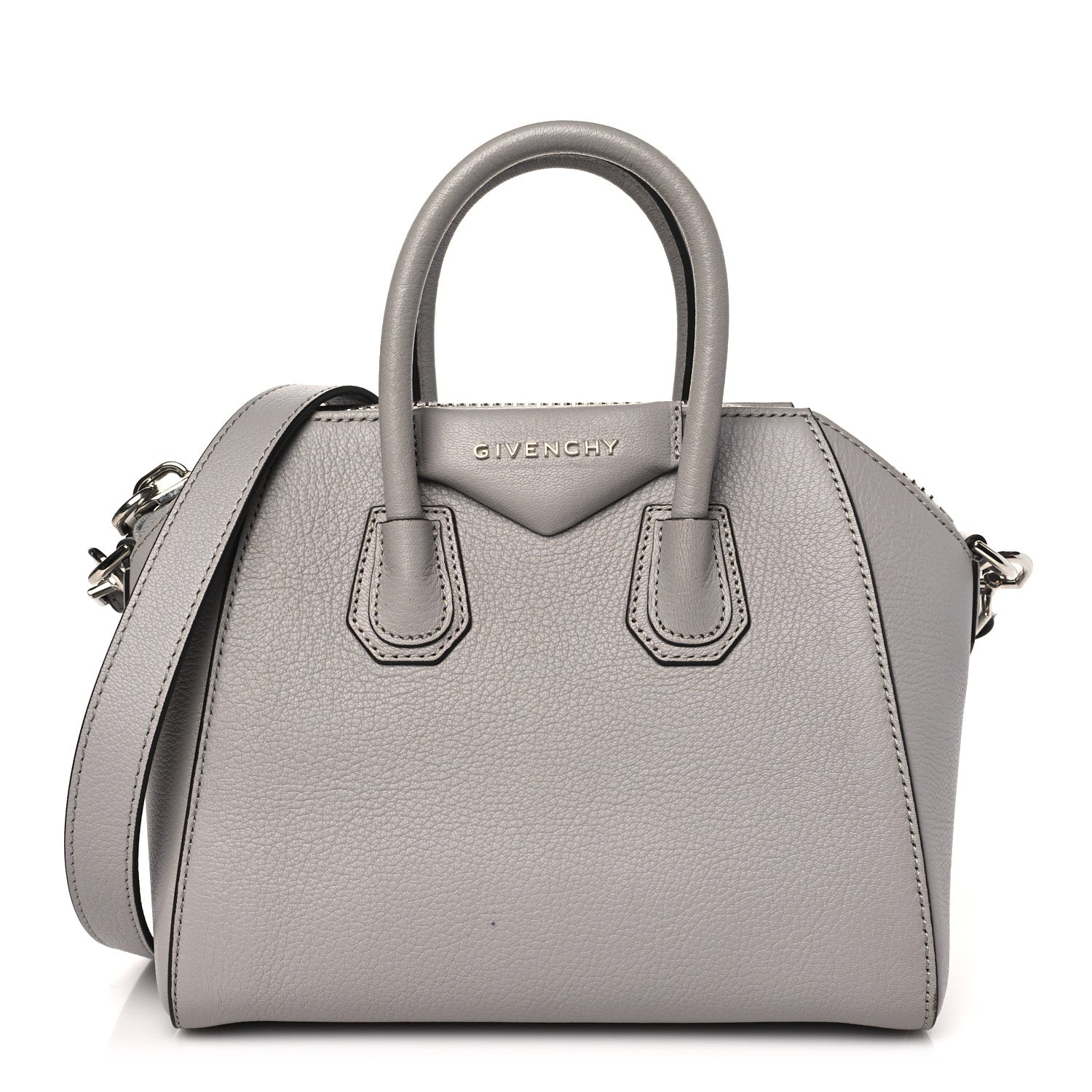 Givenchy Sugar Goatskin Mini Antigona Pearl Grey 1 of 11