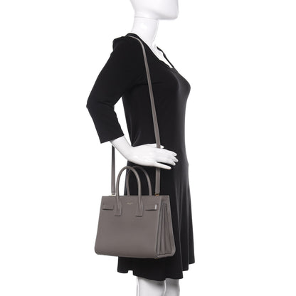 Saint Laurent Grained Calfskin Baby Sac de Jour Fog 2 of 13