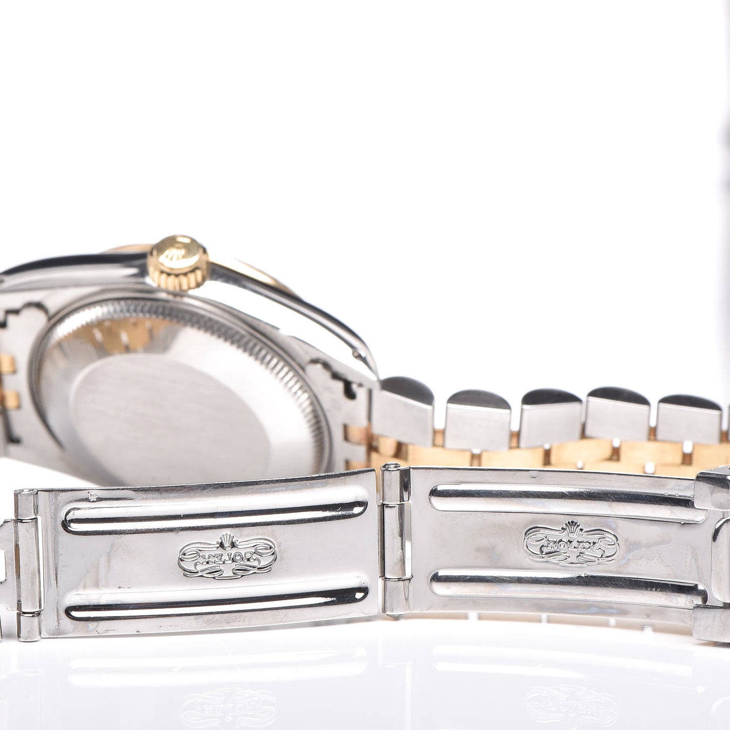 Stainless Steel 18K Yellow Gold 31mm Oyster Perpetual Datejust Watch Black 68273