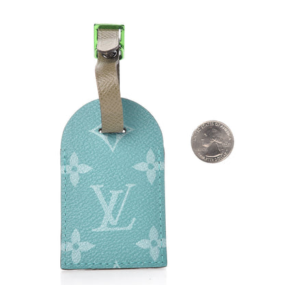 Louis Vuitton Monogram Luggage Tag Turquoise 2 of 5