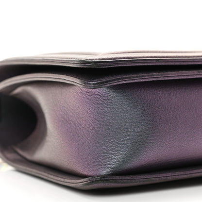 Chanel Iridescent Goatskin Quilted New Medium Boy Flap Purple 9 of 10