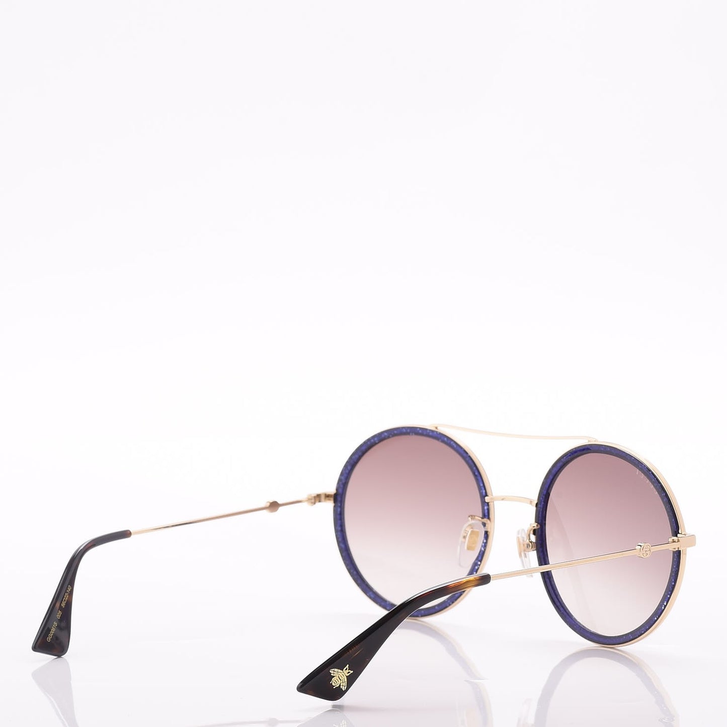 Round Glitter Sunglasses GG0061S Blue