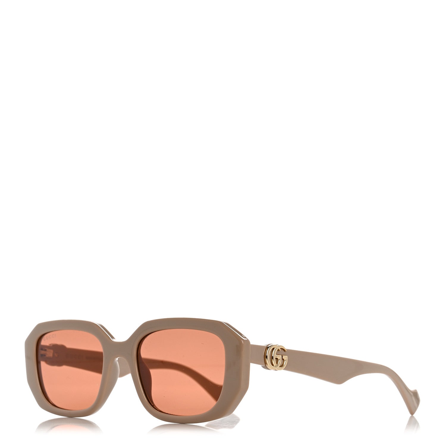 Gucci Acetate Rectangle Frame GG Generation Sunglasses GG1535S Beige 1 of 8