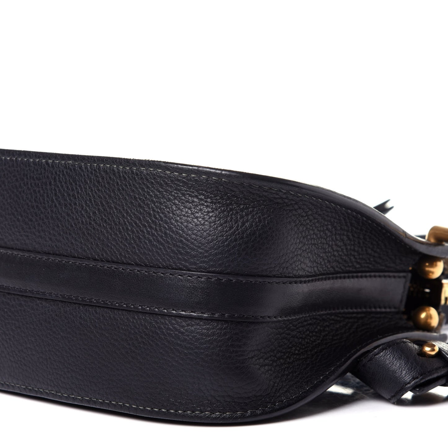 Grained Calfskin Nano Hayley Hobo Black
