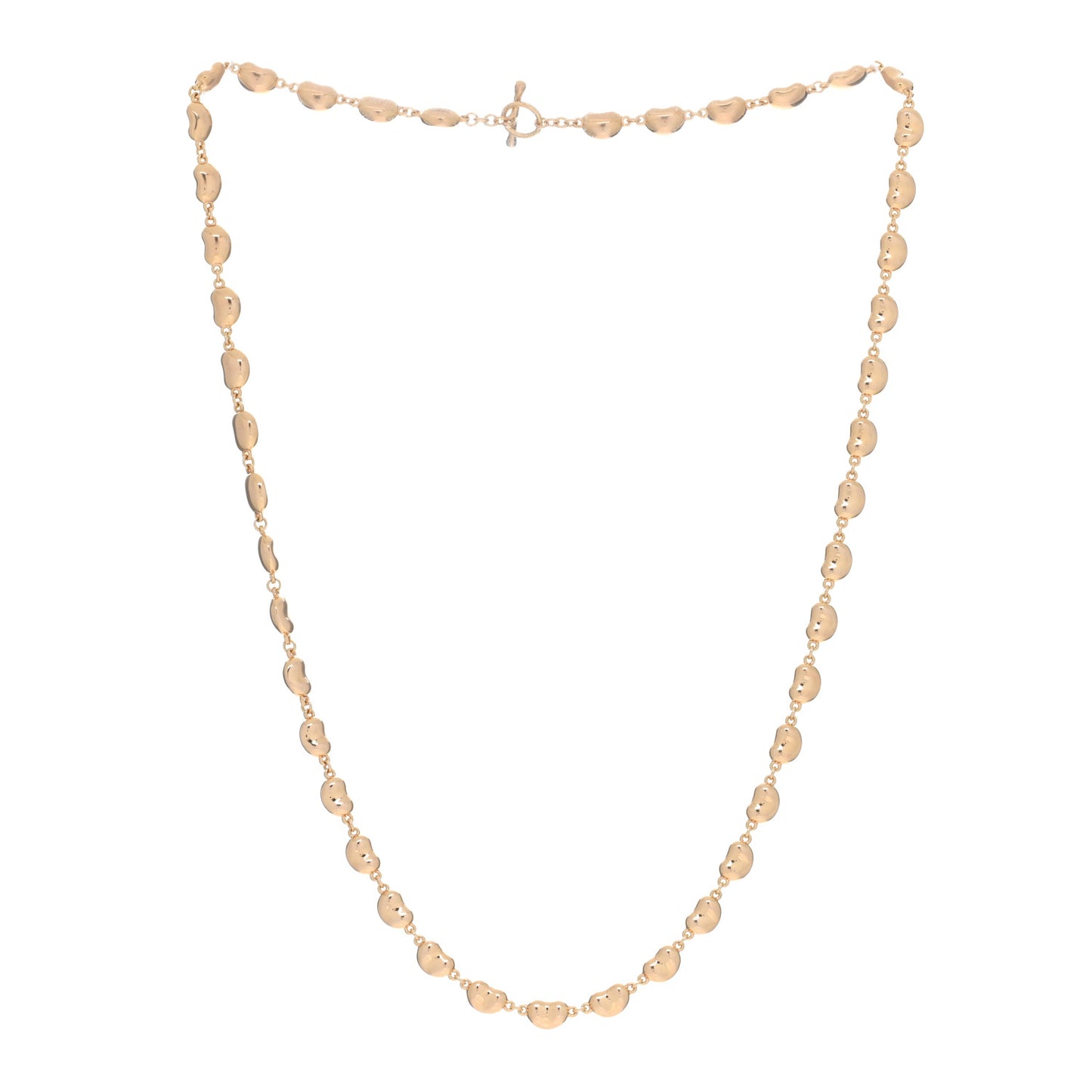 18K Rose Gold Mini Elsa Peretti Bean Link Necklace