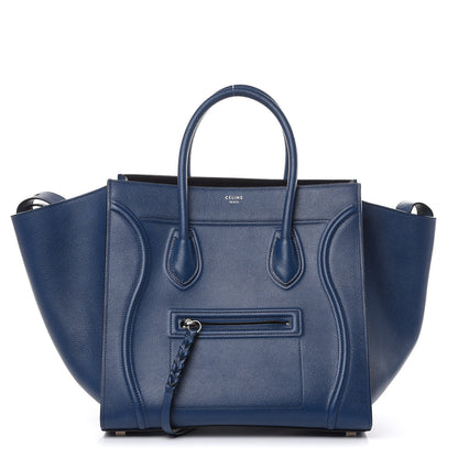 Celine Grained Calfskin Medium Phantom Luggage Deepsea 1 of 12