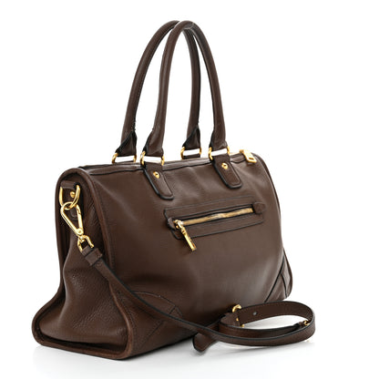 Prada Vitello Daino Shopping Satchel Bruciato 2 of 13