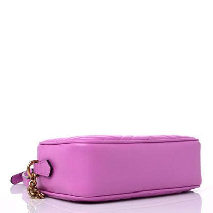 Gucci Calfskin Matelasse Small GG Marmont Chain Shoulder Bag Candy Mousse 4 of 12