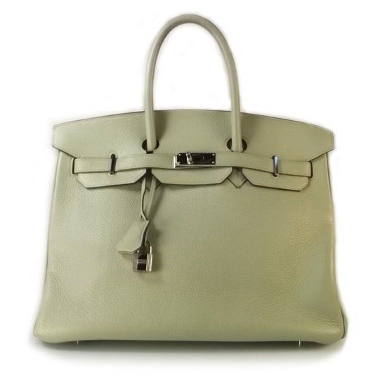 Taurillon Clemence Birkin 35 Vert Pale Green