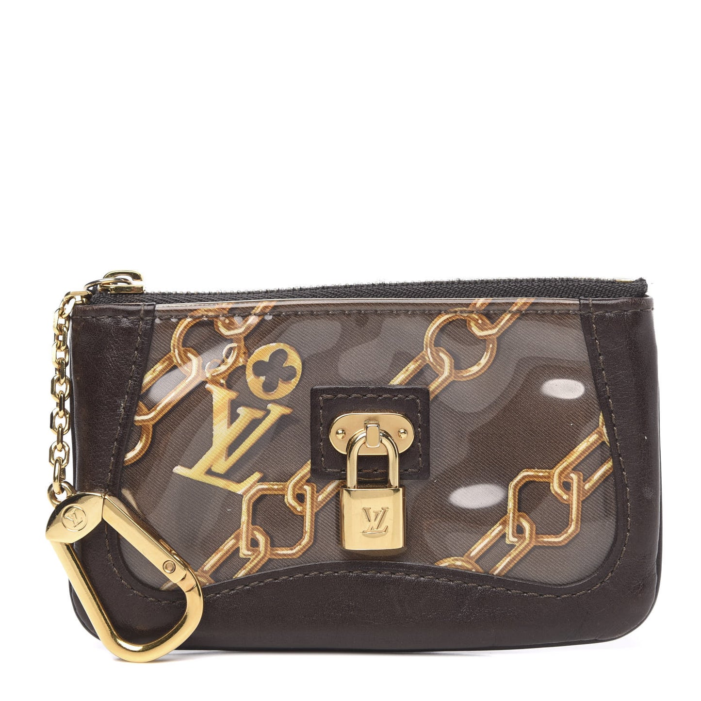 Monogram Charms Key Pouch Brown
