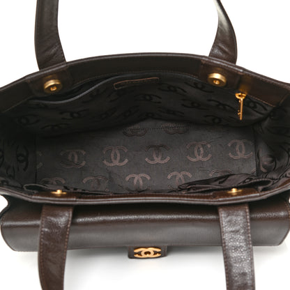 Chanel Caviar Shopper Tote Brown 4 of 17