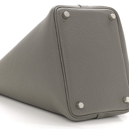 Hermes Taurillon Clemence Picotin Lock 18 PM Gris Meyer 9 of 11