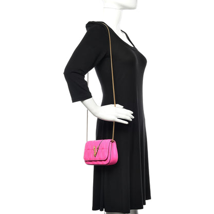 Versace Nappa Quilted Virtus Evening Bag Pink 2 of 9