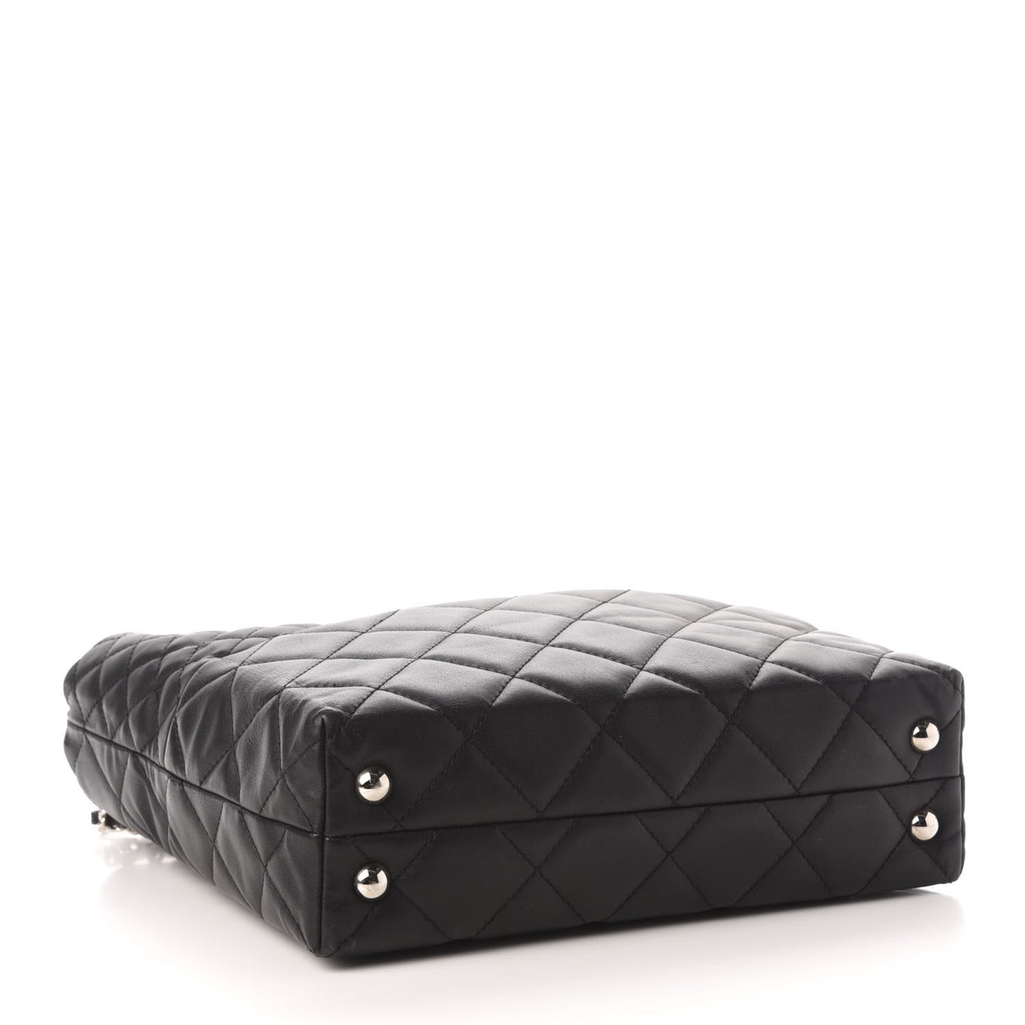 Calfskin Quilted In The Business North South Tote Black