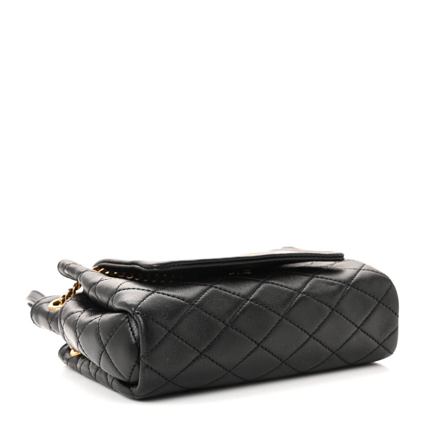 Lambskin Quilted Monogram Mini Nolita Black