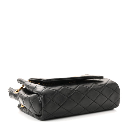 Saint Laurent Lambskin Quilted Monogram Mini Nolita Black 4 of 9