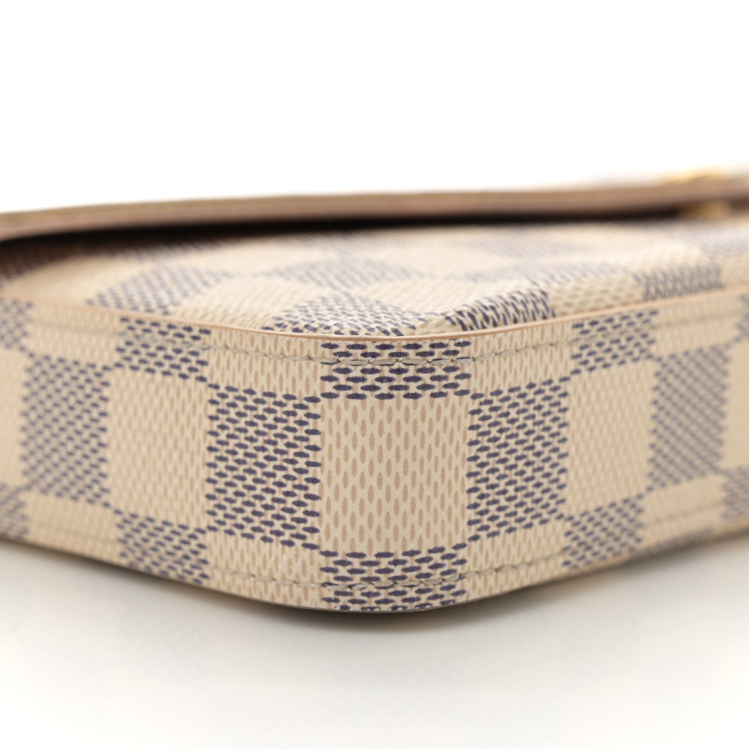 Louis Vuitton Damier Azur Pochette Felicie Chain Wallet Rose Ballerine 10 of 13