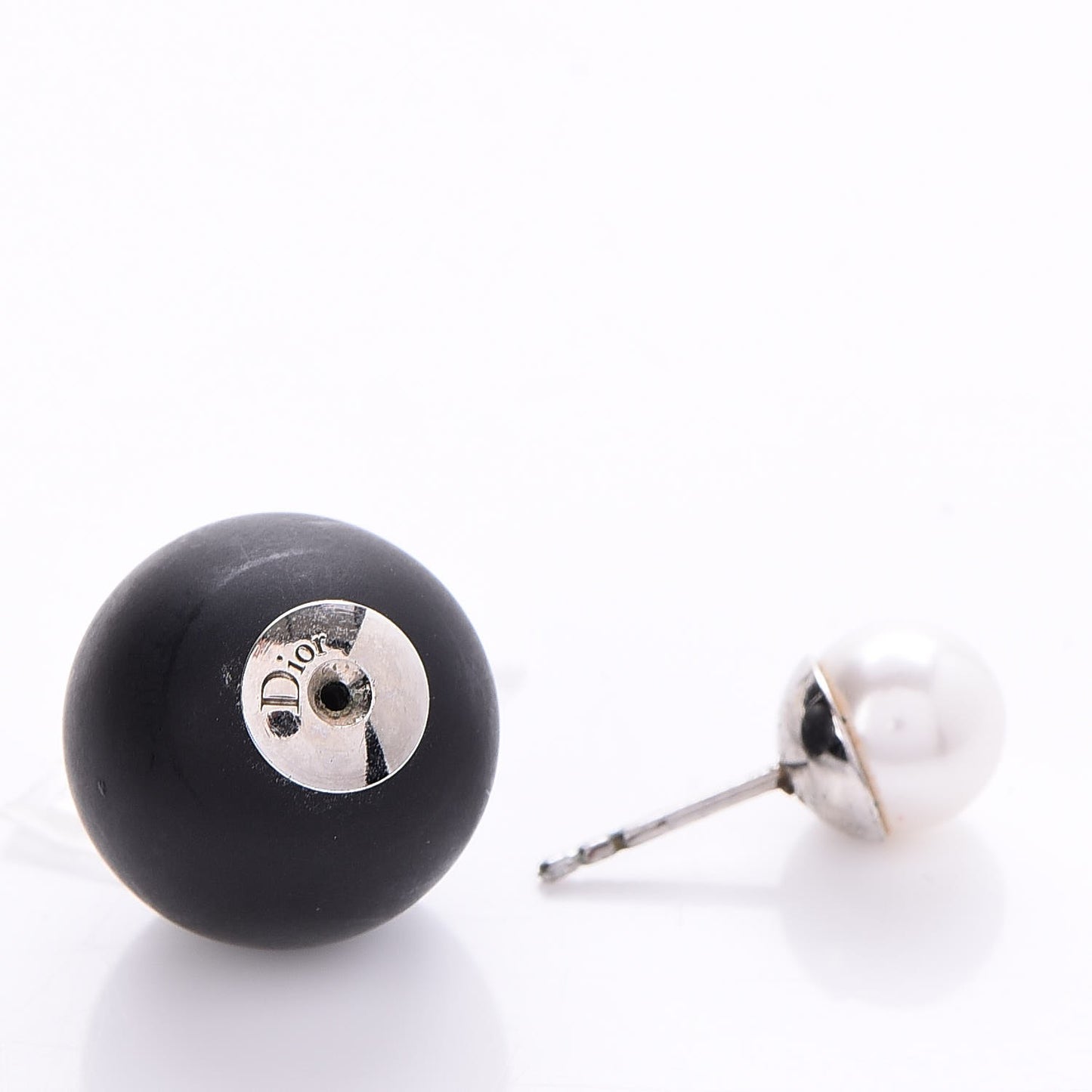 Mise En Dior Tribal Earrings Matte Black Pearl
