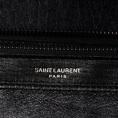 Saint Laurent Sheepskin Matelasse Chevron Monogram Large College Satchel Black 7 of 10