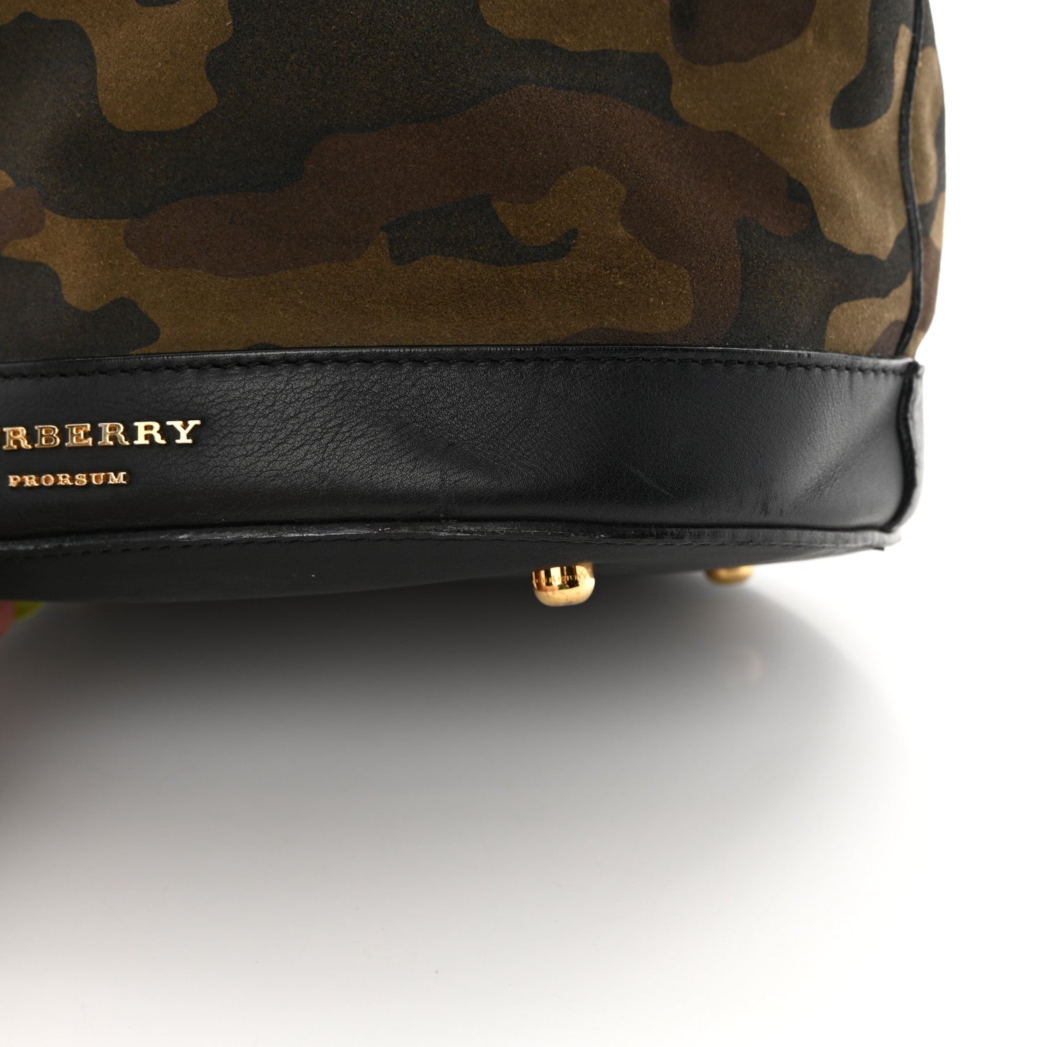 Burberry Calfskin Suede Camouflage Hobo Bag Multicolor 16 of 18