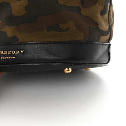 Burberry Calfskin Suede Camouflage Hobo Bag Multicolor 16 of 18