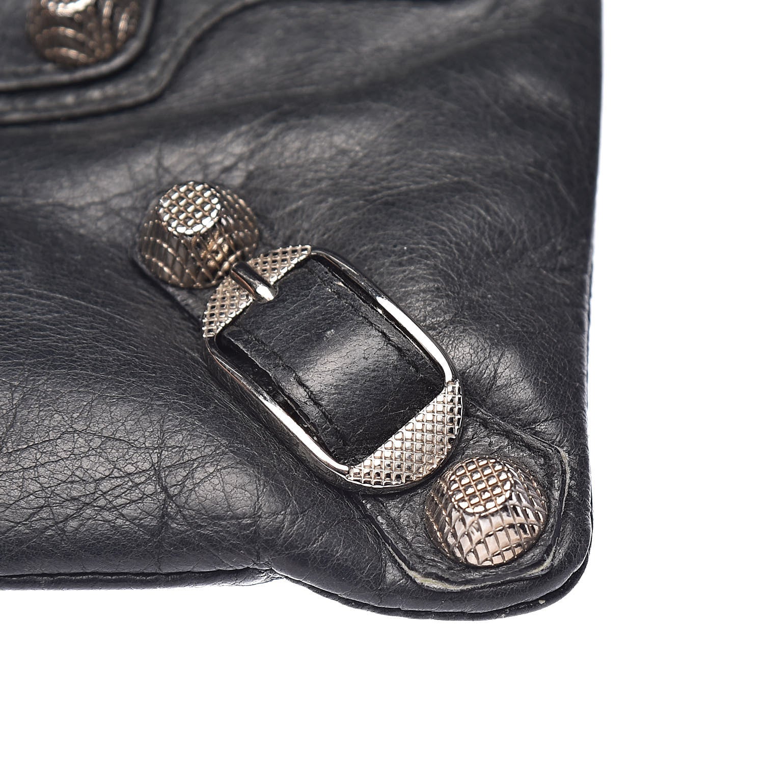 Balenciaga Agneau Giant 12 Silver Hardware M Porte-Monnaie Coin Purse Black 8 of 10