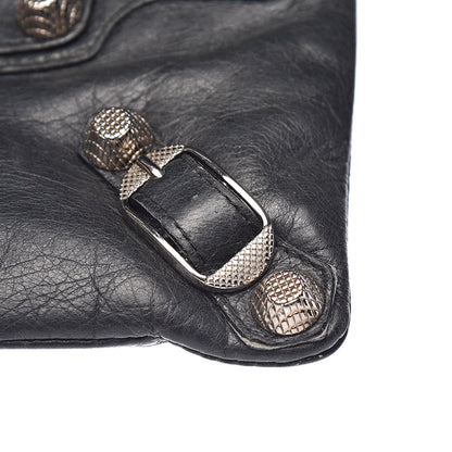 Balenciaga Agneau Giant 12 Silver Hardware M Porte-Monnaie Coin Purse Black 8 of 10